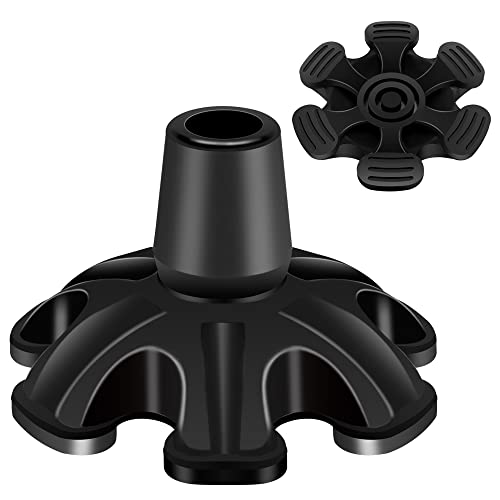 Self Standing Cane Tip Replacement - 3/4 Inch - Black