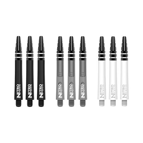 RED DRAGON Nitrotech Medium Dart Shafts 42mm - Flight Locking System, 9 Pack
