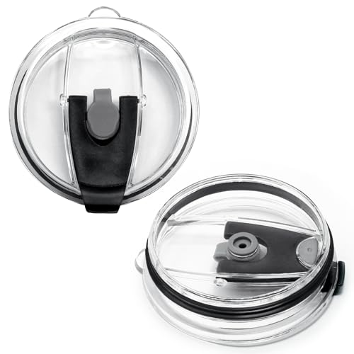 20oz Tumbler Flip Lid - 2 Pack Black Leak-Proof Replacement Cover