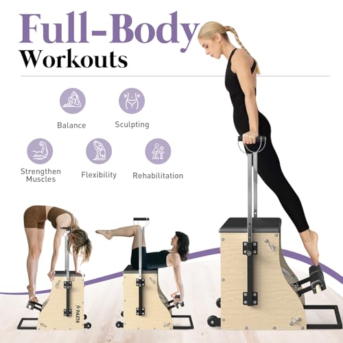 Wunda Pilates Chair with Resistance Bands & Split Pedals - X-Large