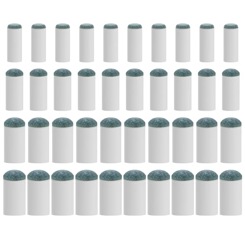 40Pcs Pool Cue Tips Replacement Kit - 4 Sizes, No Glue