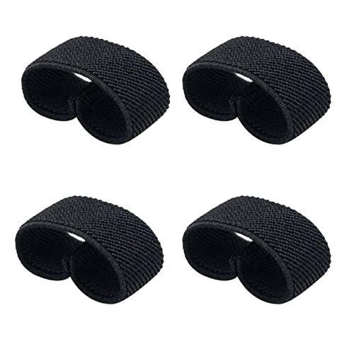 1" Wide Elastic Tactical Belt Keepers - 4 pcs Black