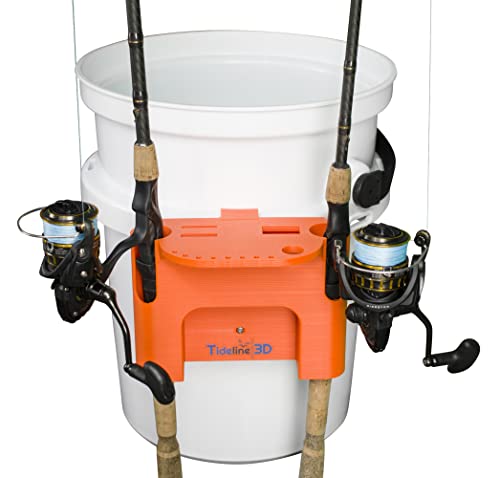 Tideline3D Blaze Orange Fishing Rod Holder for YETI LoadOut Bucket