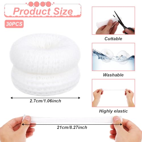 30Pcs Cotton Finger Cots - Reusable Finger Bandage Protector - White