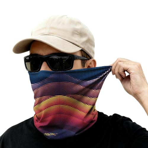 UPF 50+ Neck Gaiter and Face Mask - Pixel Mountain