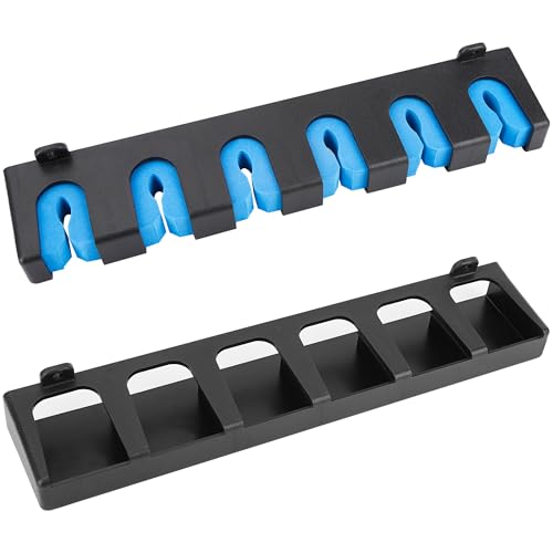 Fishing Rod Holder Wall Mount - 6-Rod Storage Rack, Vertical Blue