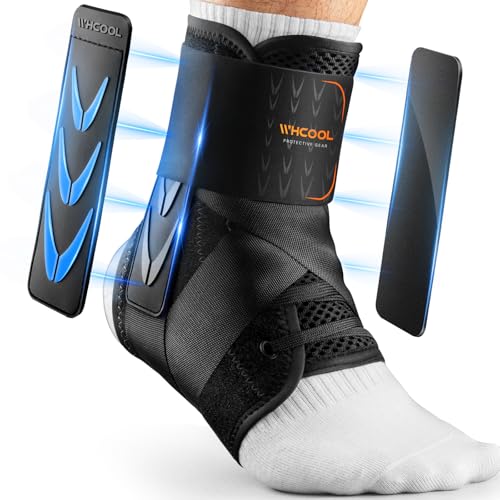 Slim-Fit Ankle Brace with Auto-Shaped Pads - Adjustable Support