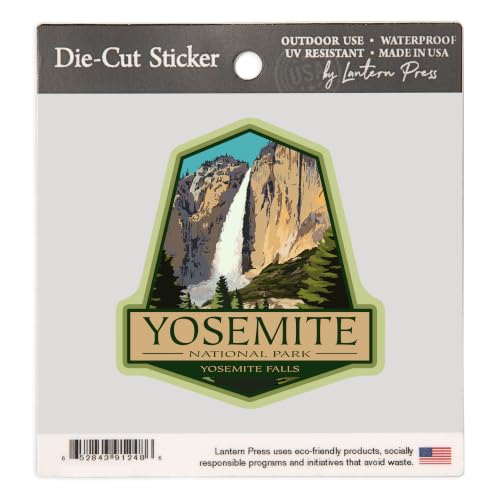 Yosemite National Park Small Die Cut Vinyl Sticker - Waterproof Decal