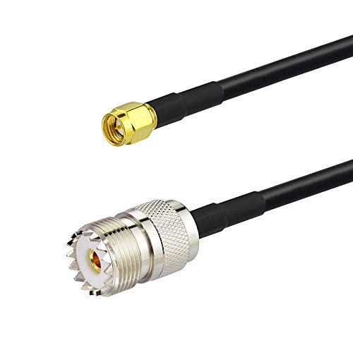 Ham Radio Antenna Adapter Cable - SMA Male to UHF SO239 Female, 3 Feet