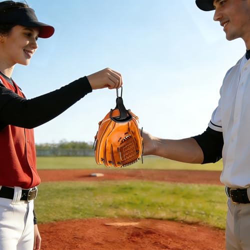 Adjustable Baseball Glove Clip Holder - PU Leather Sports Gear - Black, 2 Pack