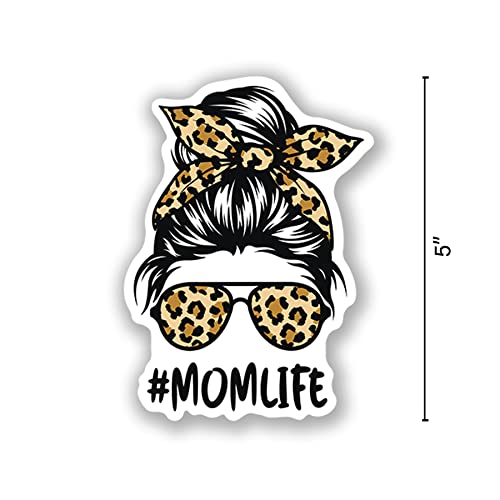 Cheetah Print Mom Life Vinyl Decal Stickers - 2 Pack