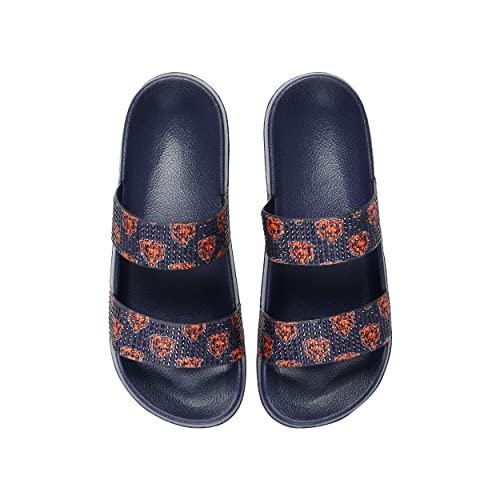 Chicago Bears Team Logo Shimmer Sandals - Women's 7-8