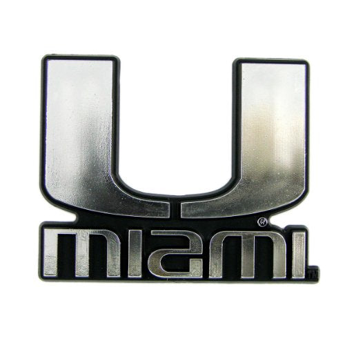 NCAA Chrome Automobile Emblem - Miami Florida Hurricanes