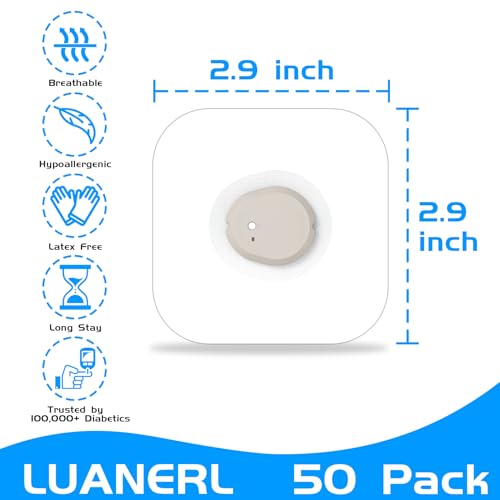 Waterproof Dexcom G7 Over Patches - 50 Pack, Breathable & Transparent