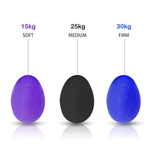 Silicone Squeeze Balls - 3-Piece Stress Relief & Grip Strength Set