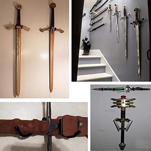 Universal Adjustable Wall Hook Rack for Swords & Weapons - 2 Pack