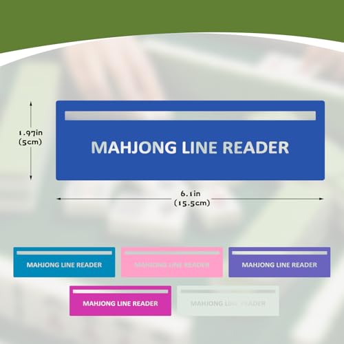 Mahjong Line Finder 4-Pack - Dark Blue Card Guide & Accessories