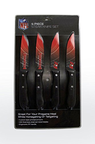 9.5-Inch Tampa Bay Buccaneers Steak Knives Set - 4 Serrated Knives