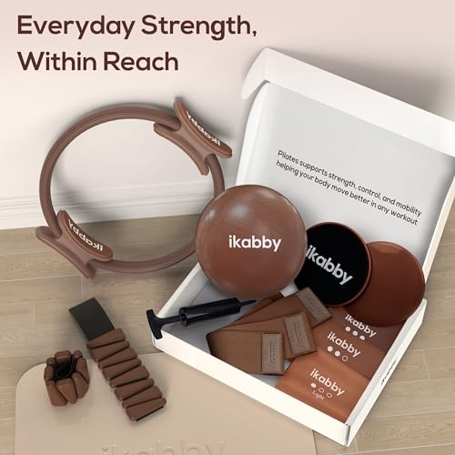 Complete Pilates Kit for Home Workout - Brown