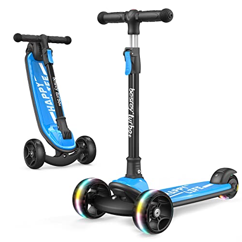 3-Wheel Kids Scooter with Adjustable Height & LED Light Wheels