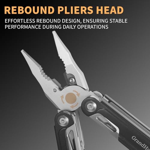 17-in-1 Stainless Steel Multi-Tool with Pliers, Folding Knife & Belt Clip