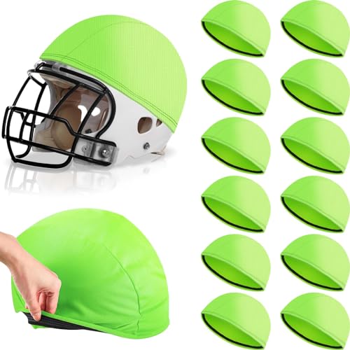 Ramede 12 Pcs Football Helmet Scrimmage Covers - Green, Regular Style