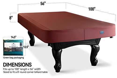Heavy Duty Leatherette Pool Table Cover 7/8/9FT Waterproof & Tearproof