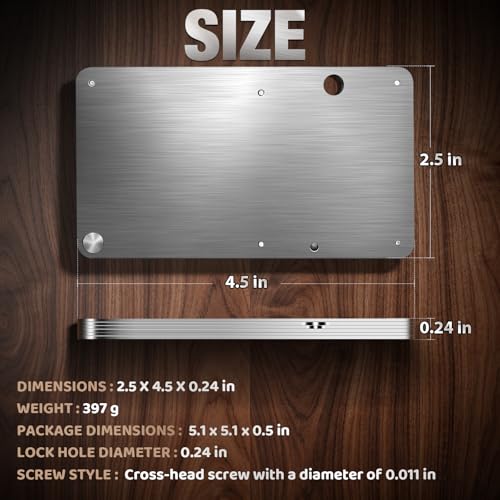 Metal Seed Phrase Plate for Crypto Recovery - 24-Word Capacity, Fire & Waterproof