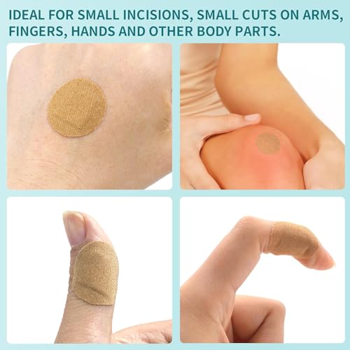 100PCS Round Adhesive Bandages - 1 Inch Elastic Fabric