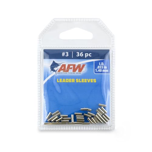 Single Barrel Fishing Crimp Sleeves - Copper Rigging Hardware - Nickel #3
