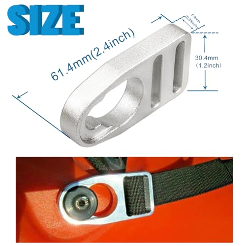 Kayak Seat Strap Replacement Buckle Clips 4pcs Aluminum, Silver – Fits Lifetime Emotion Style Seats