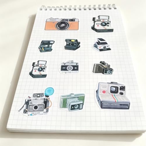 Vintage Camera Aesthetic Stickers - 2 Sheets for Planners