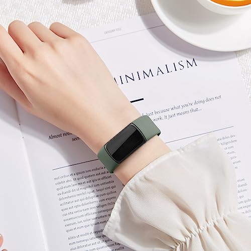 Silicone Sport Band for Fitbit Charge 6 - Cactus Color