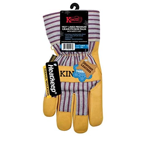 Kinco - Leather Work and Ski Gloves, Heatkeep Insulation, Pigskin and Canvas, for cold weather and winter conditions (1927)