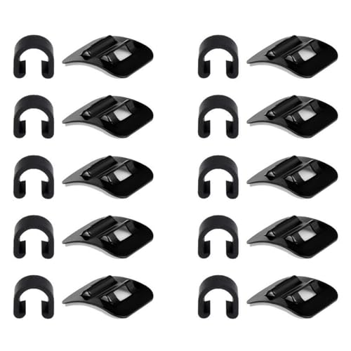 10-Pack Aluminum C-Clip Cable Guides for Bicycles