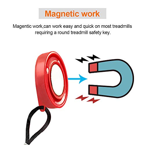 Universal Magnetic Treadmill Safety Key - Replacement Clip - Black