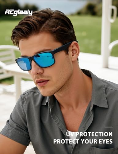 Polarized Square Sunglasses for Men and Women - Black/Gray