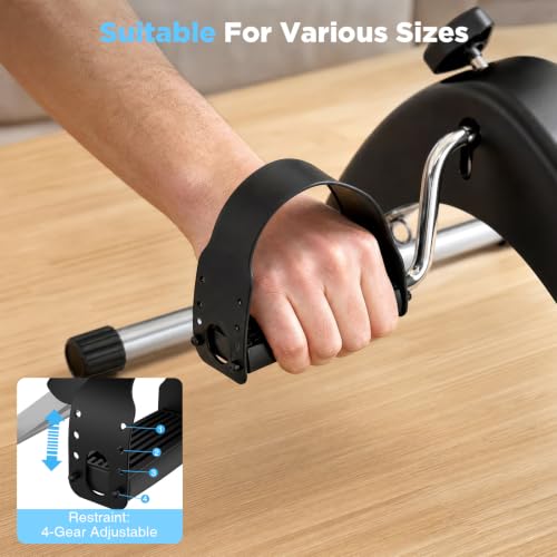 Under Desk Exercise Bike with LCD Monitor - Black Pedal Exerciser