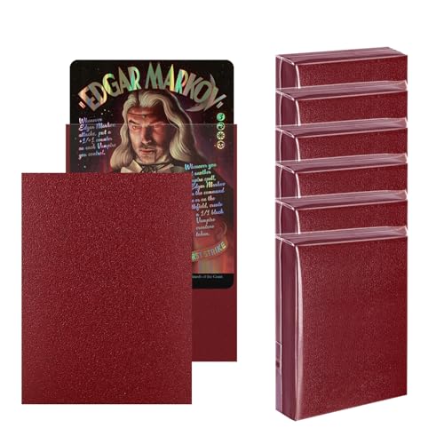 Katomula Blood Red Matte Card Sleeves 300CT for MTG, Baseball & Sports Cards