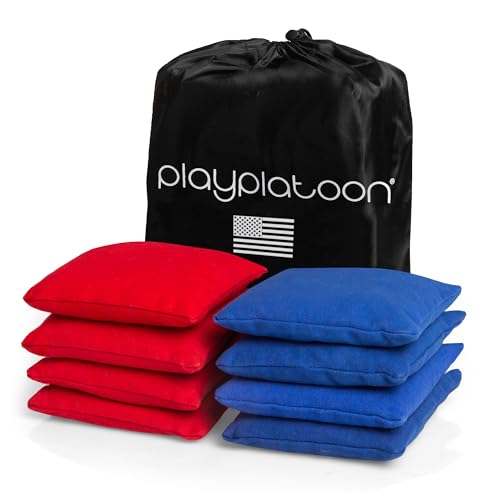 Regulation Cornhole Bags Set of 8 - Weather Resistant Duck Cloth