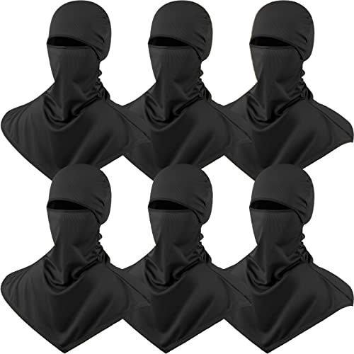 Syhood Black Summer Balaclava Face Cover - 6 Pack