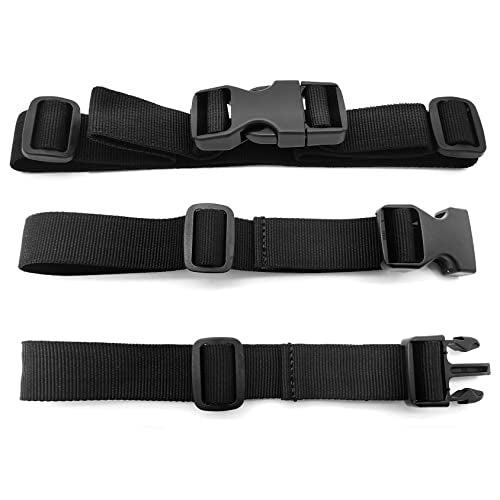 Adjustable Backpack Chest Strap with Quick Release Buckle - Black