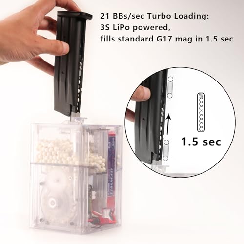 High-Speed Electric BB Speed Loader with OLED Display - Battery Included