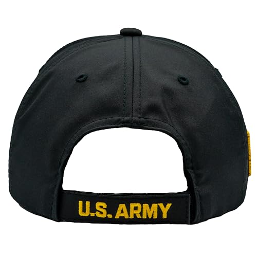 Black One Size Army Veteran Baseball Cap with Official Seal Patch - Men’s Gift