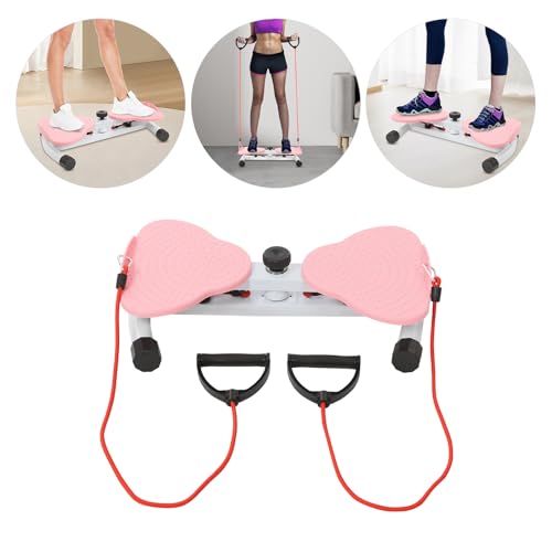Waist Twister Machine - Ab Twist Board for Home Gym - Pink