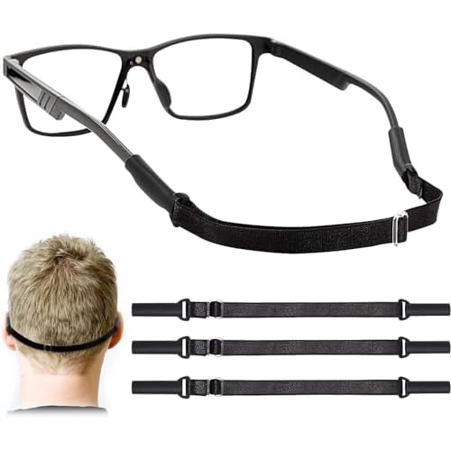 Adjustable Glasses Straps - 3 Pack No Tail Eyewear Retainer for Men, Women, Kids ? Fits Eyeglasses & Sunglasses