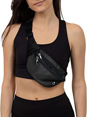 Water-Repellent Fanny Pack for Travel & Sports - 1 Pack Black