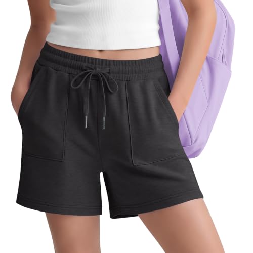 Girls' Lightweight Athletic Shorts - Moisture-Wicking Sport Sweatshorts