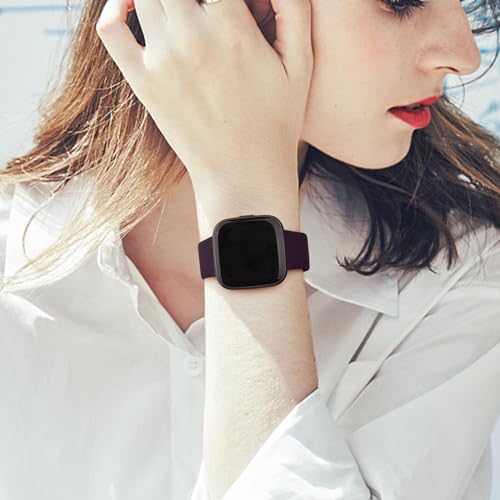 Silicone Bands for Fitbit Versa 2 - Dark Cherry Replacement Strap