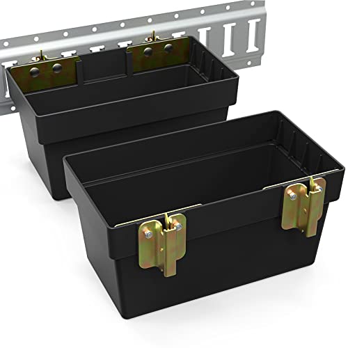 2 Pack Heavy Duty E-Track Basket for E-Track Systems, Trailer E Track Organizing Storage Pail,Organization Bin for Trucks, E-Track Storage Bin - E Track Accessories